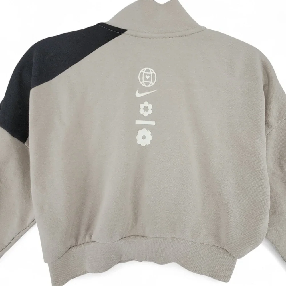 Nike x‎ Eileen Tjan Cropped Pullover Half Zip Sweatshirt Y2K Streetwear It Girl